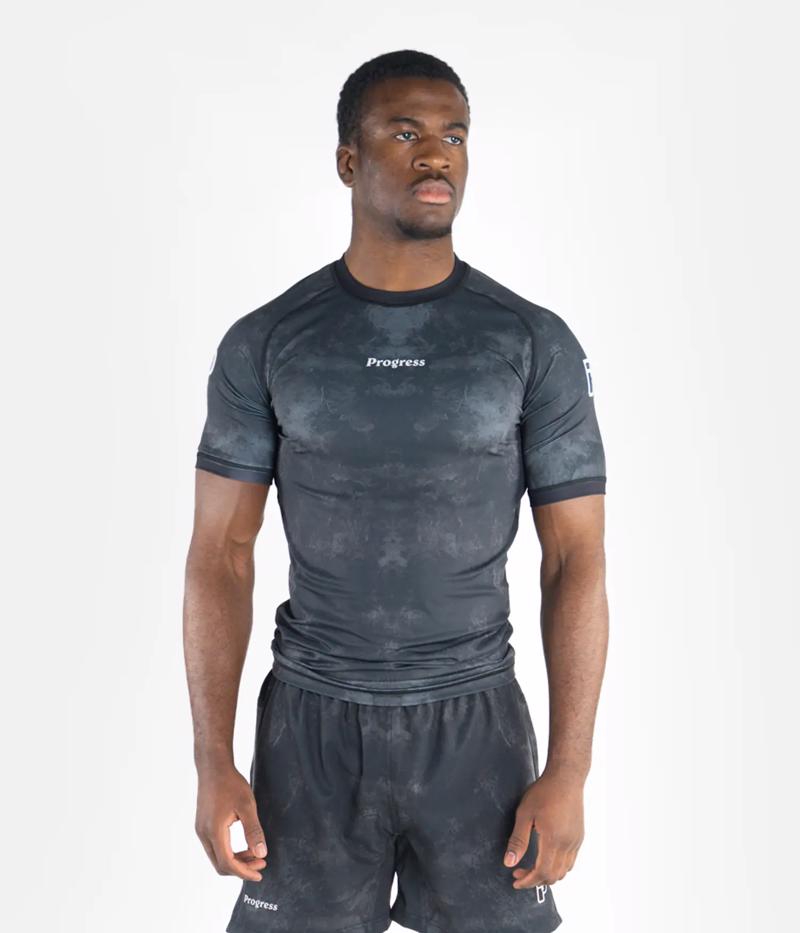 PROGRESS smoked ink rashguard - black